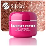 glitter 14 Romance Pink base one żel kolorowy gel kolor SILCARE 5 g
